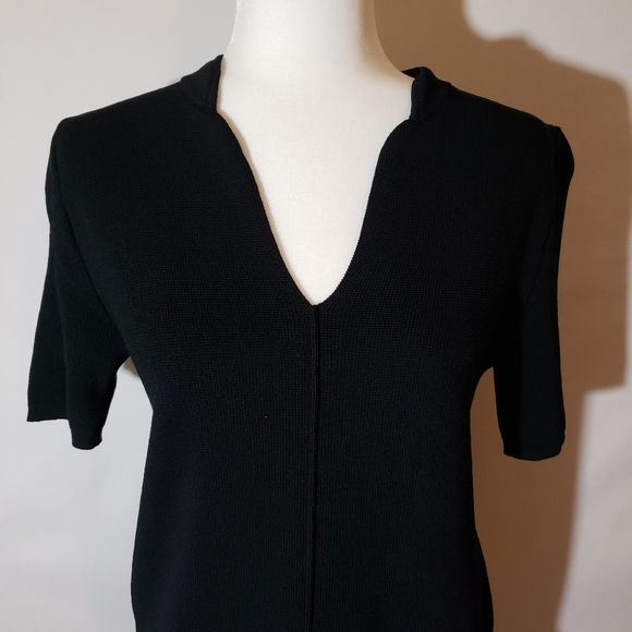 Bruuns Bazaar Black Midi Fitted Sweater Dress - Picture 2 of 7